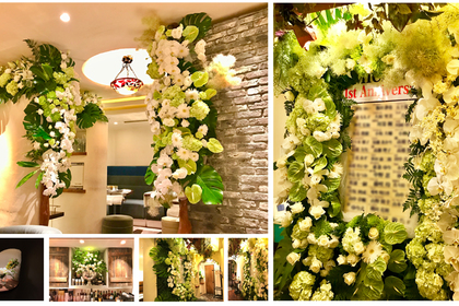 花屋を銀座でお探しならKT.Flowerへ　店舗装飾　東京23区配達可能　銀座