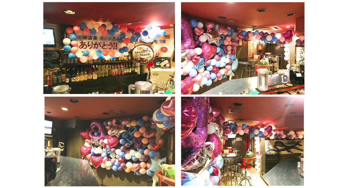 銀座の花屋KT.Flowerのギフト　バルーン　装飾